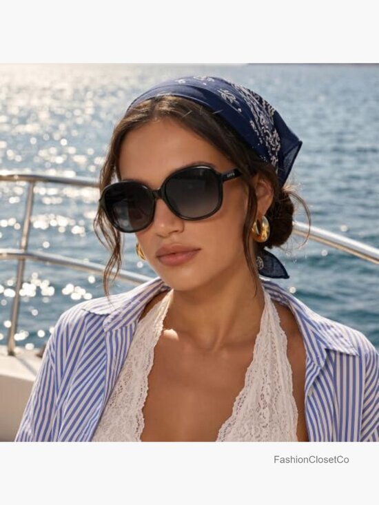 Acetate Oversized Square Polarized Sunglasses UV Protection Retro Trendy